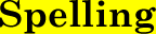 spelling